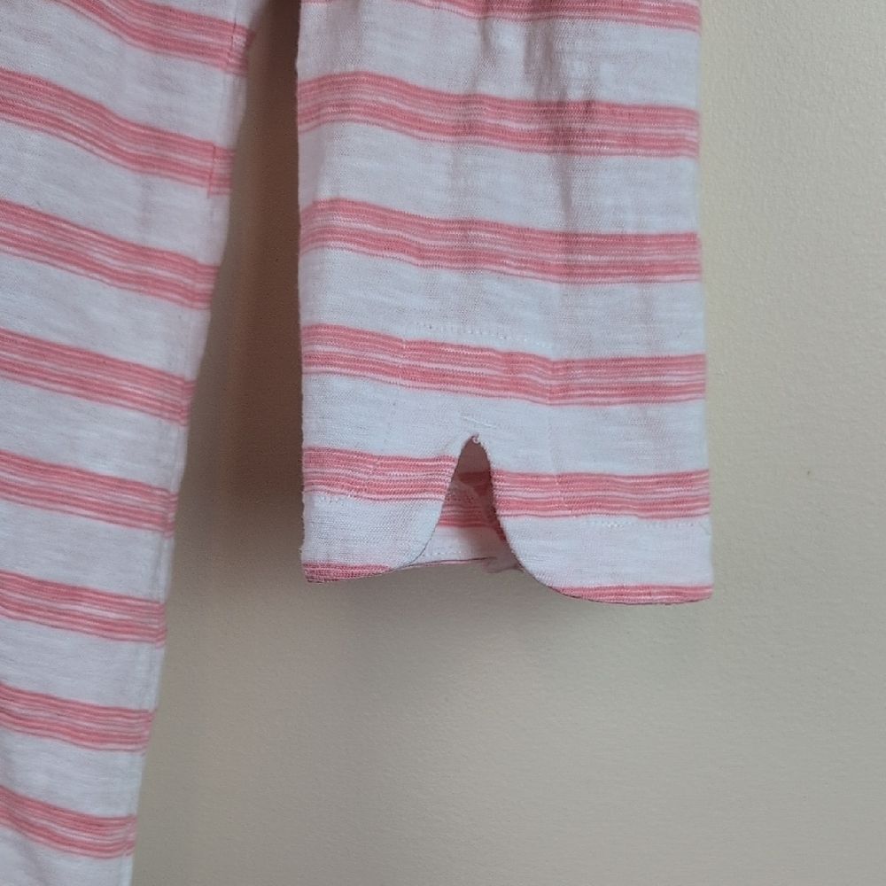 Talbot's T By Talbot's Striped Pink & White Twist Back Women's Top Size XL - Picture 8 of 9